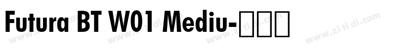 Futura BT W01 Mediu字体转换